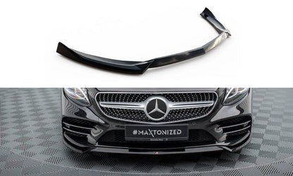 Maxton Front Ansatz V.1 für Mercedes-Benz S Coupe AMG-Line C217 Facelift schwarz Hochglanz