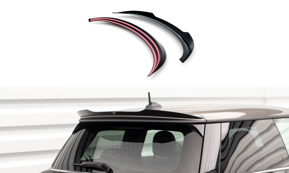 Maxton Spoiler CAP für Mini Cooper S F56 Facelift  schwarz Hochglanz