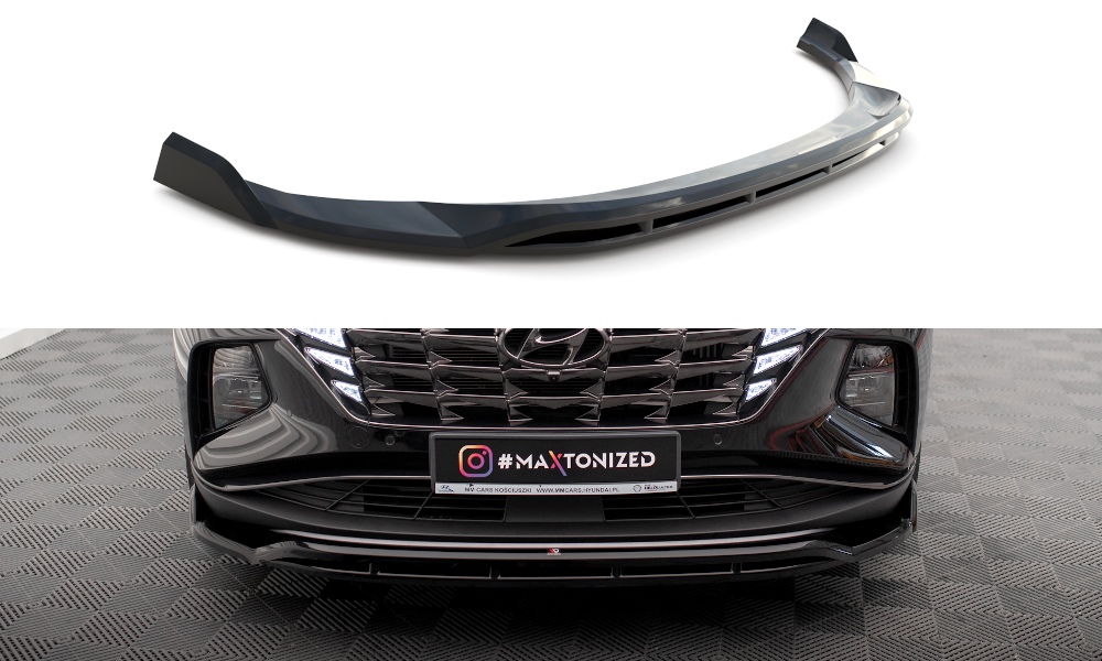 Maxton Front Ansatz V.2 für Hyundai Tucson Mk4 schwarz Hochglanz