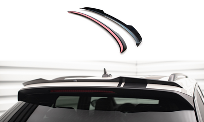 Maxton Spoiler CAP für Volkswagen T-Roc R / R-Line Mk1 Facelift schwarz Hochglanz