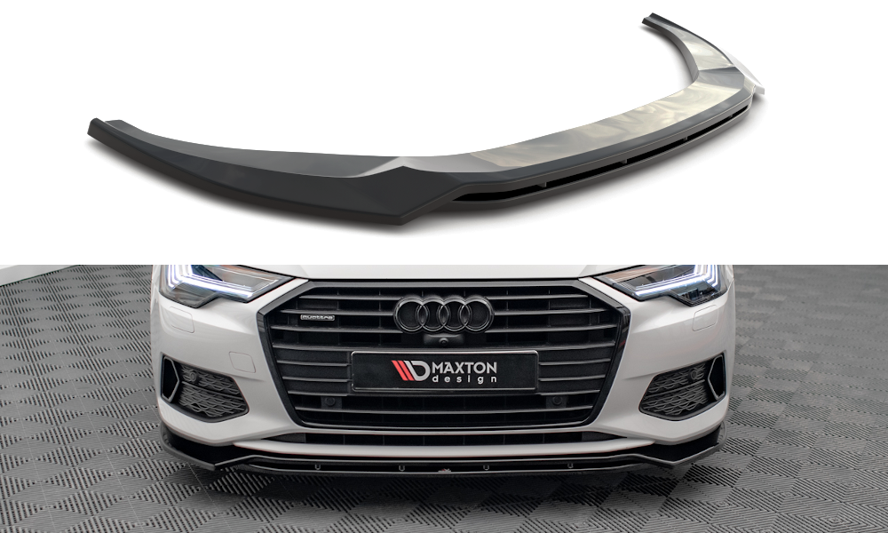 Maxton Front Ansatz V.3 für Audi A6 C8 schwarz Hochglanz