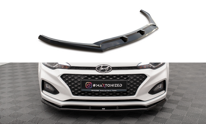 Maxton Front Ansatz V.1 für Hyundai I20 Mk2 Facelift schwarz Hochglanz