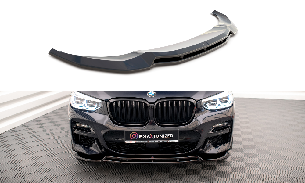 Maxton Front Ansatz V.1 für BMW X3 M40d / M40i / M-Paket G01  schwarz Hochglanz