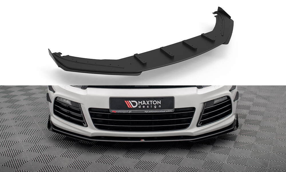 Maxton Street Pro Front Ansatz für +Flaps für + Flaps Volkswagen Scirocco R Mk3 schwarz Hochglanz