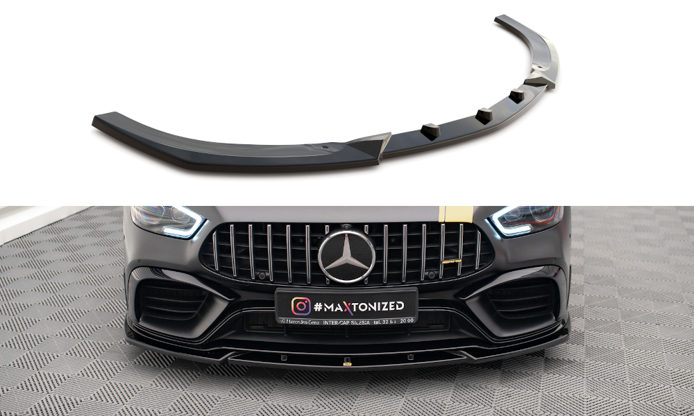 Maxton Front Ansatz V.3 für Mercedes-AMG GT 63S 4-Door Coupe Aero schwarz Hochglanz