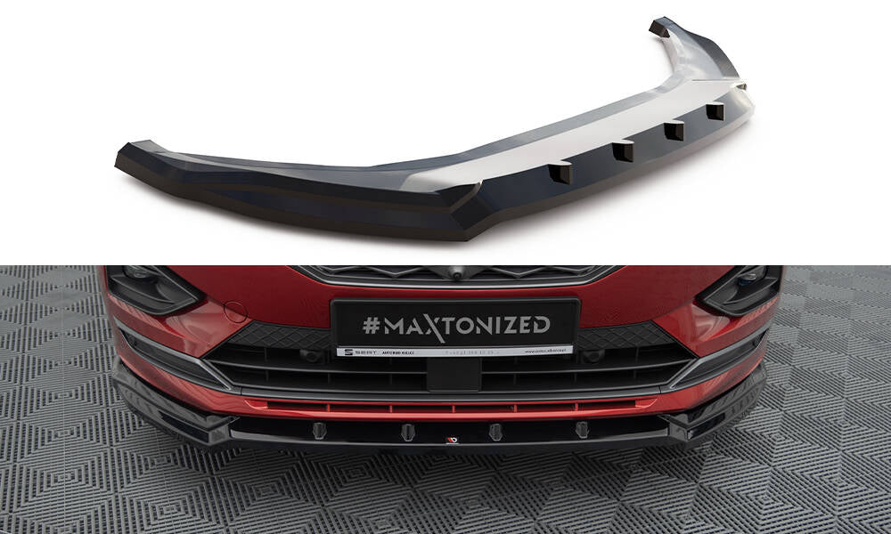 Maxton Front Ansatz V.2 für Seat Tarraco FR Mk1 schwarz Hochglanz