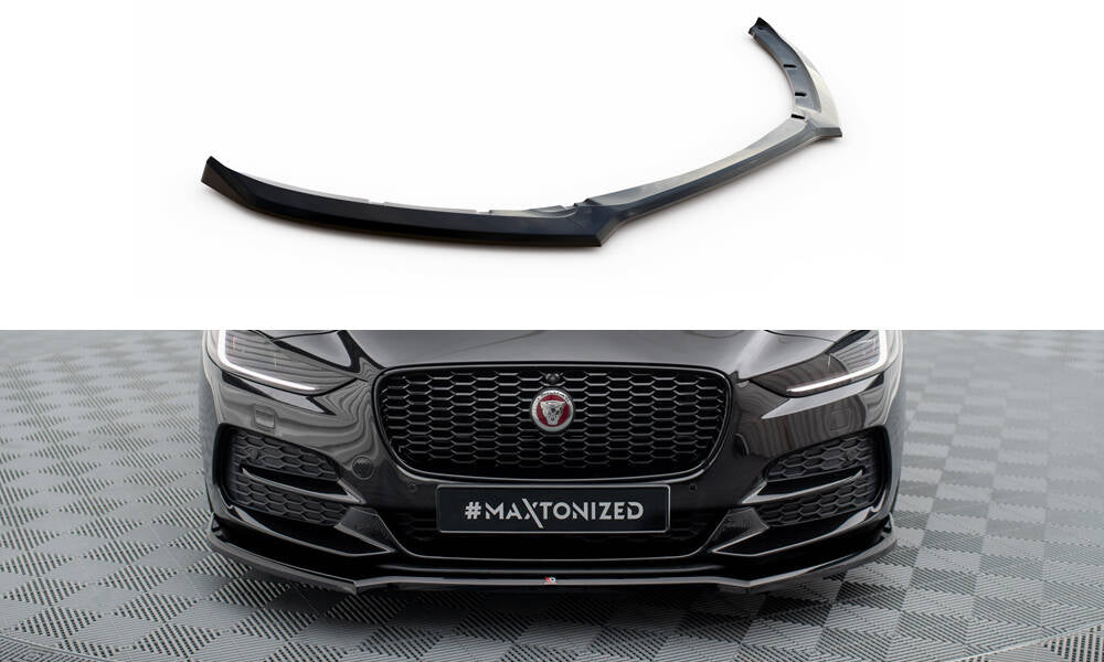 Maxton Front Ansatz V.1 für Jaguar XE X760 Facelift schwarz Hochglanz