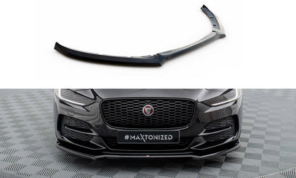 Maxton Front Ansatz V.1 für Jaguar XE X760 Facelift schwarz Hochglanz