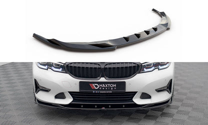 Maxton Front Ansatz V.2 für BMW 3er Sport Line G20 / G21 schwarz Hochglanz
