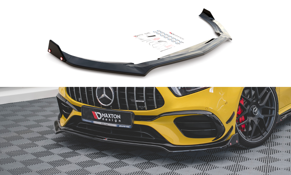 Maxton Front Ansatz V.3 +Flaps für Mercedes-AMG A 45 S Aero Pack W177