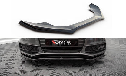 Maxton Front Ansatz V.4 für Audi A4 S-Line / S4 B8 Facelift schwarz Hochglanz