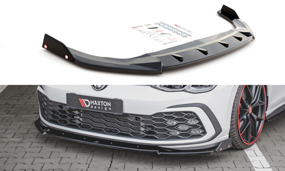 Maxton Front Ansatz V.3 +Flaps für Volkswagen Golf GTI / GTE / R-Line Mk8