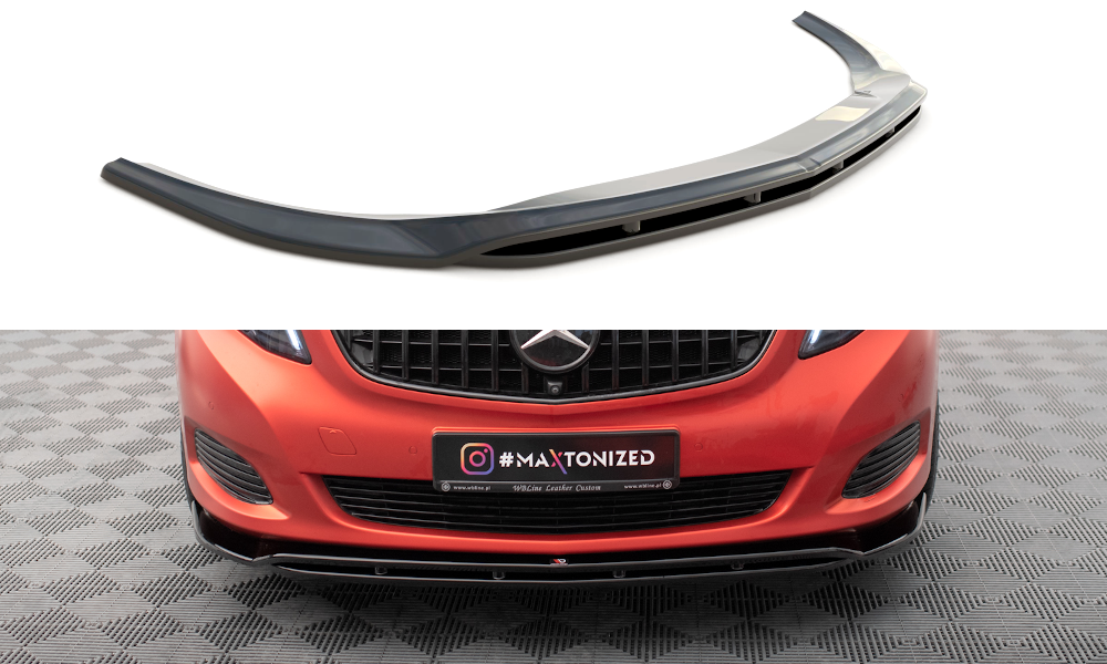 Maxton Front Ansatz V.4 für Mercedes-Benz V-Klasse W447 schwarz Hochglanz