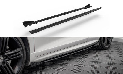 Maxton Street Pro Seitenschweller Ansatz für + Flaps Volkswagen Scirocco R Mk3 schwarz Hochglanz