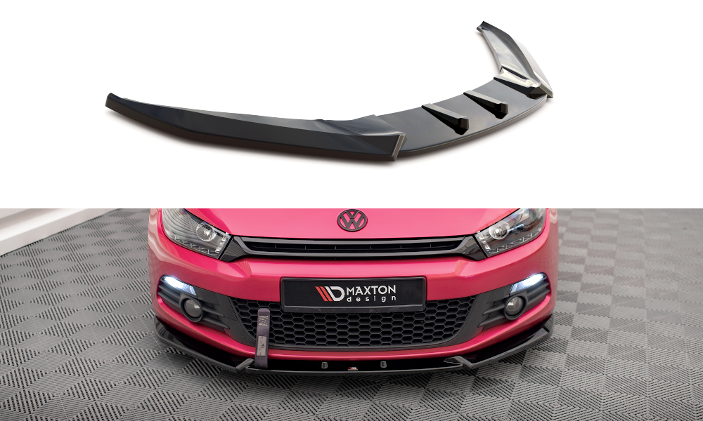 Maxton Front Ansatz V.3 für Volkswagen Scirocco Mk3 schwarz Hochglanz