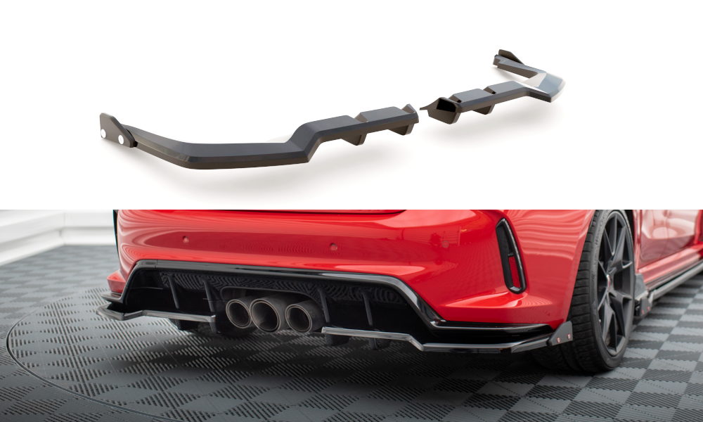 Maxton Mittlerer Diffusor Heck Ansatz DTM Look für V.1 + Flaps Honda Civic Type-R Mk 11