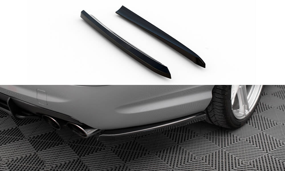 Maxton Heck Ansatz Flaps Diffusor für Mercedes-Benz E 55 AMG W211 schwarz Hochglanz