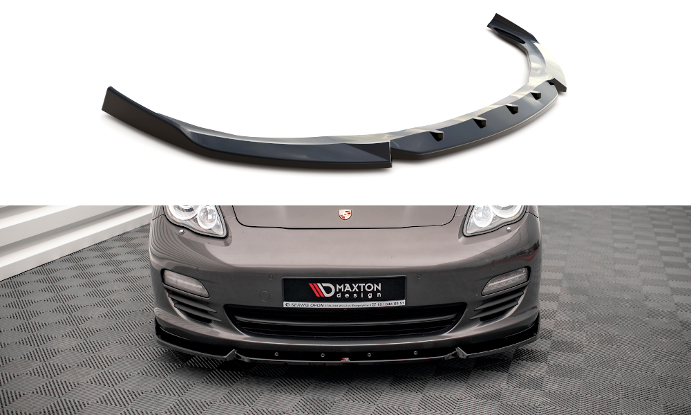 Maxton Front Ansatz V.2 für Porsche Panamera / Panamera Diesel 970 schwarz Hochglanz