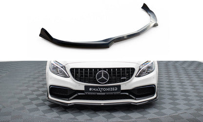 Maxton Front Ansatz V.3 für Mercedes-AMG C63 Limousine / Kombi W205 / S205 schwarz Hochglanz