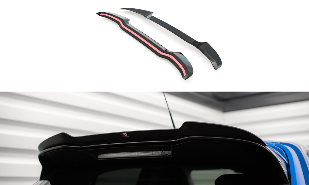 Maxton Spoiler CAP V.1 für Peugeot 208 Mk2 schwarz matt