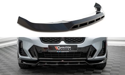 Maxton Front Ansatz V.1 für BMW X4 M-Paket G02 Facelift schwarz Hochglanz