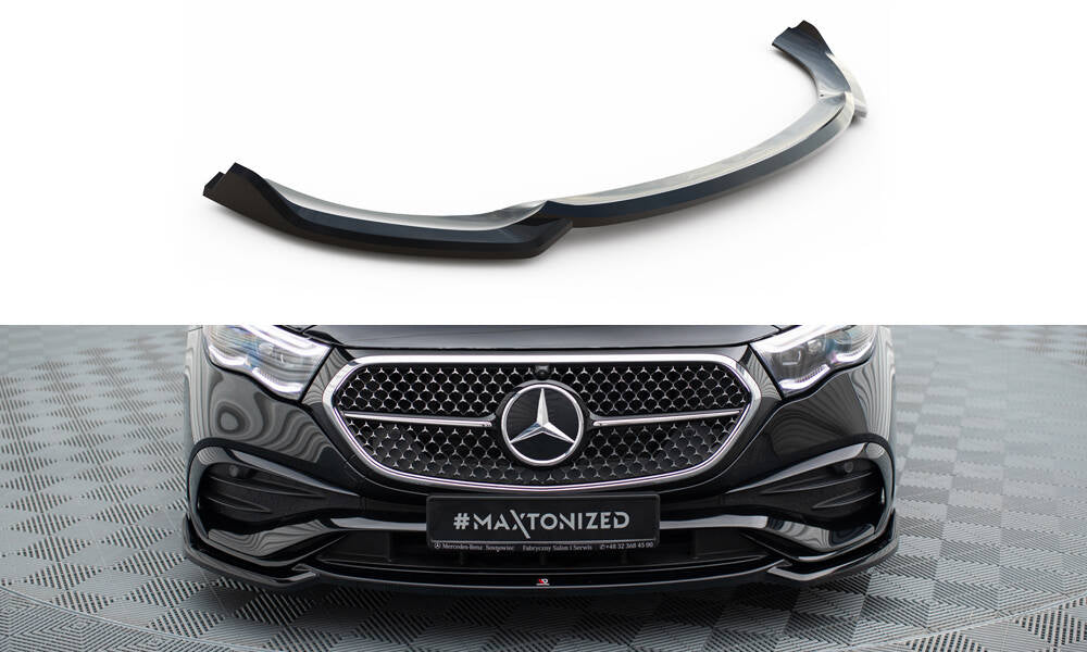 Maxton Front Ansatz V.1 für Mercedes-Benz E AMG-Line W214 schwarz Hochglanz