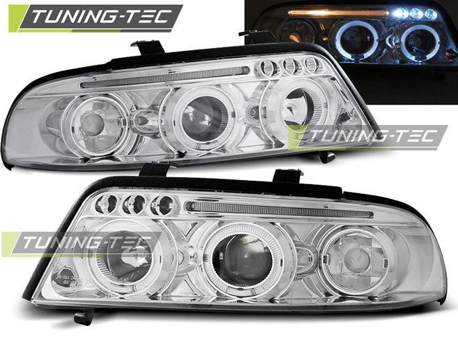 Tuning-Tec LED Angel Eyes Scheinwerfer für Audi A4 B5 Facelift 99-00 chrom