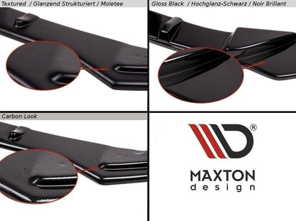 Maxton Mittlerer Diffusor Heck Ansatz für Mazda 3 BN (Mk3) Facelift DTM LOOK schwarz Hochglanz