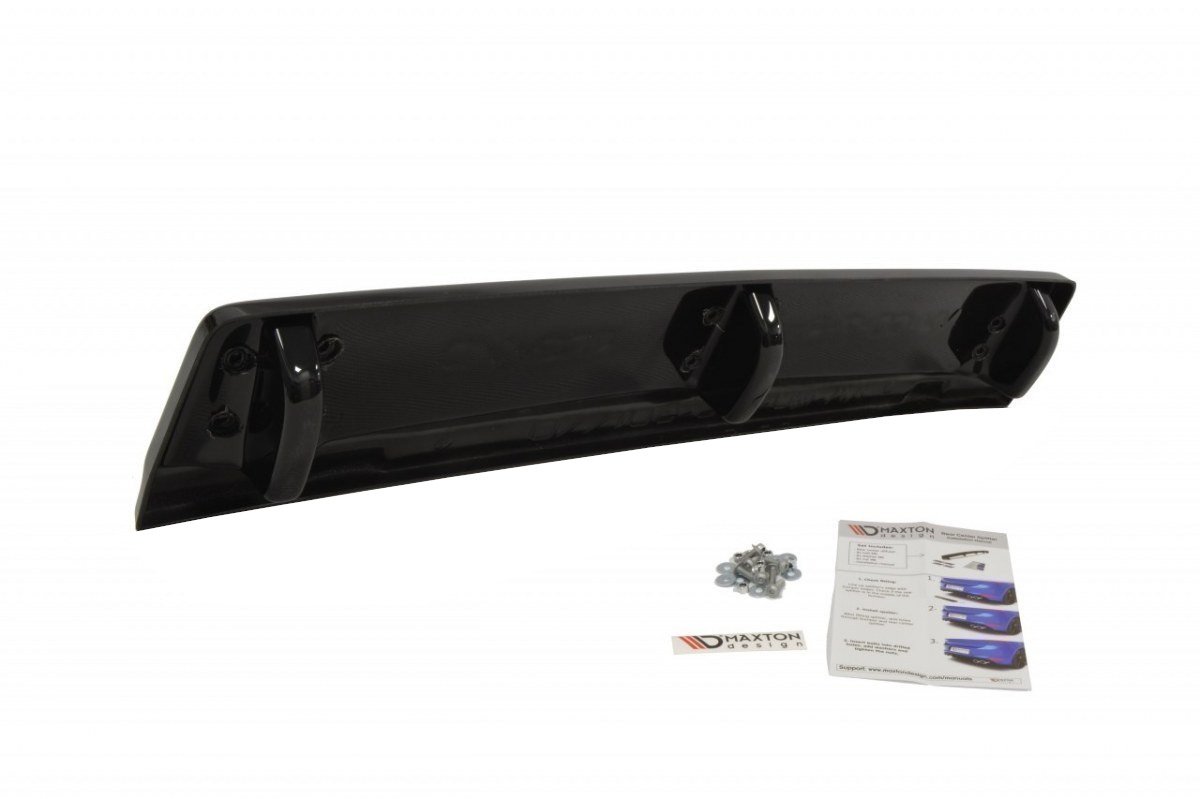 Maxton Mittlerer Diffusor Heck Ansatz für VW GOLF 7 R im DTM LOOK schwarz Hochglanz