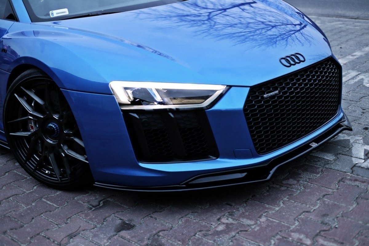 Maxton Front Ansatz V.2 für Audi R8 Mk.2 schwarz Hochglanz