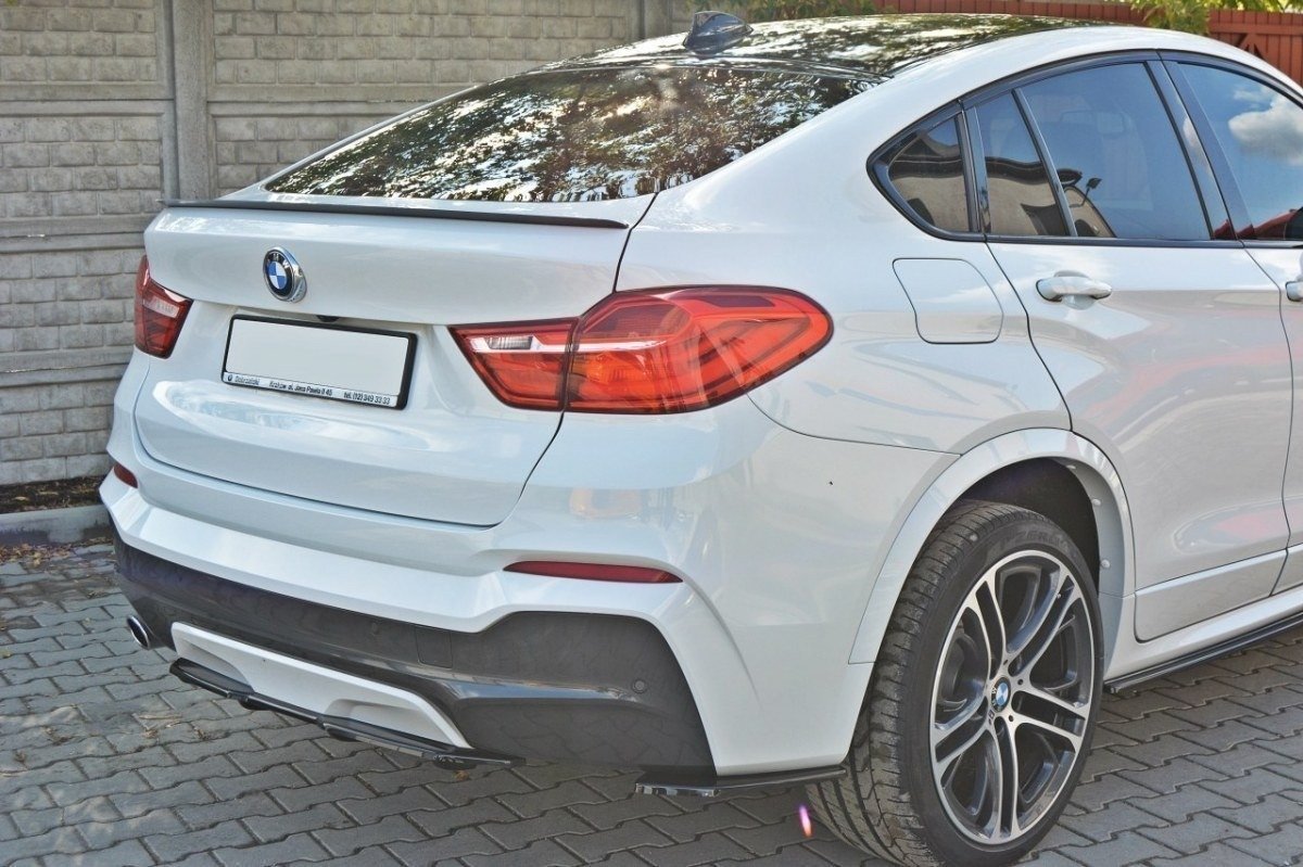 Maxton Mittlerer Diffusor Heck Ansatz für BMW X4 M Paket DTM LOOK Carbon Look