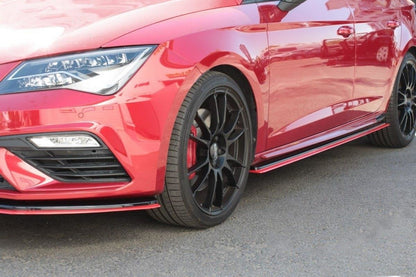 Maxton Seitenschweller Ansatz für v.3 Seat Leon Mk3 Cupra/ FR Facelift