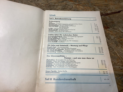 NSU Typ 110 Betriebsanleitung & Kundendienst