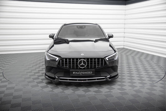 Maxton Front Ansatz V.2 für Mercedes-Benz CLA C118 schwarz Hochglanz