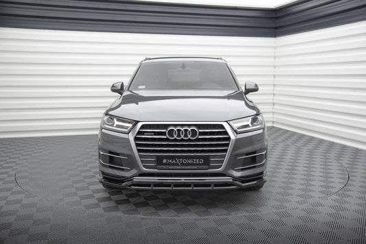 Maxton Front Ansatz für Audi Q7 Mk2 schwarz Hochglanz