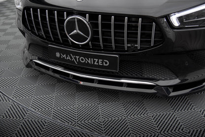 Maxton Front Ansatz V.2 für Mercedes-Benz CLA C118 schwarz Hochglanz