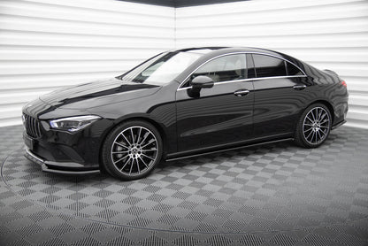 Maxton Seitenschweller Ansatz für Mercedes-Benz CLA C118 schwarz Hochglanz