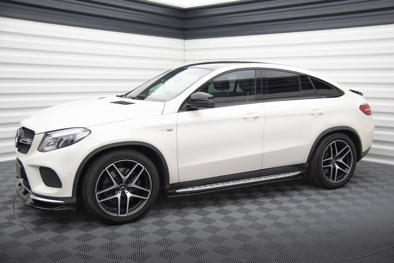 Maxton Seitenschweller Ansatz für Mercedes-Benz GLE Coupe 43 AMG / AMG-Line C292 schwarz Hochglanz