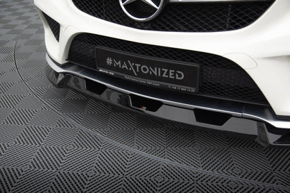 Maxton Front Ansatz V.1 für Mercedes-Benz GLE Coupe 43 AMG / AMG-Line C292 schwarz Hochglanz