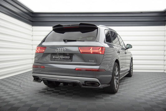 Maxton Mittlerer Diffusor Heck Ansatz DTM Look für Audi Q7 Mk2 schwarz Hochglanz