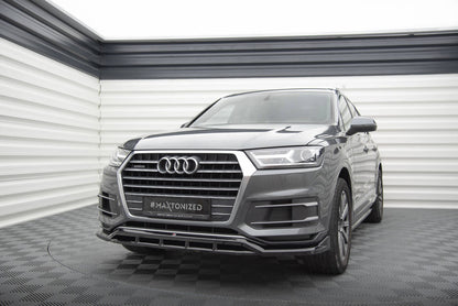 Maxton Front Ansatz für Audi Q7 Mk2 schwarz Hochglanz