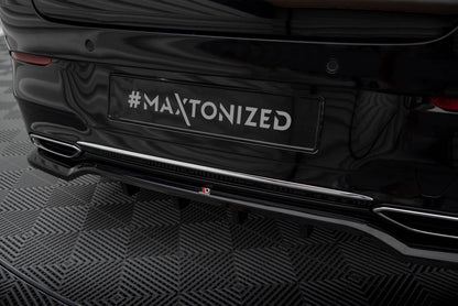 Maxton Mittlerer Diffusor Heck Ansatz DTM Look für Mercedes-Benz CLA Coupe C118 schwarz Hochglanz