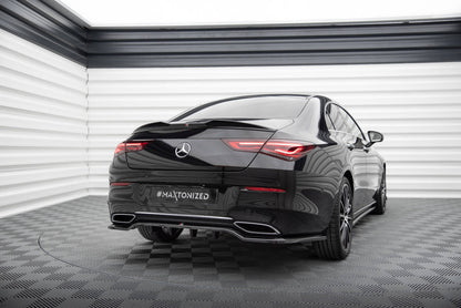 Maxton Mittlerer Diffusor Heck Ansatz DTM Look für Mercedes-Benz CLA Coupe C118 schwarz Hochglanz