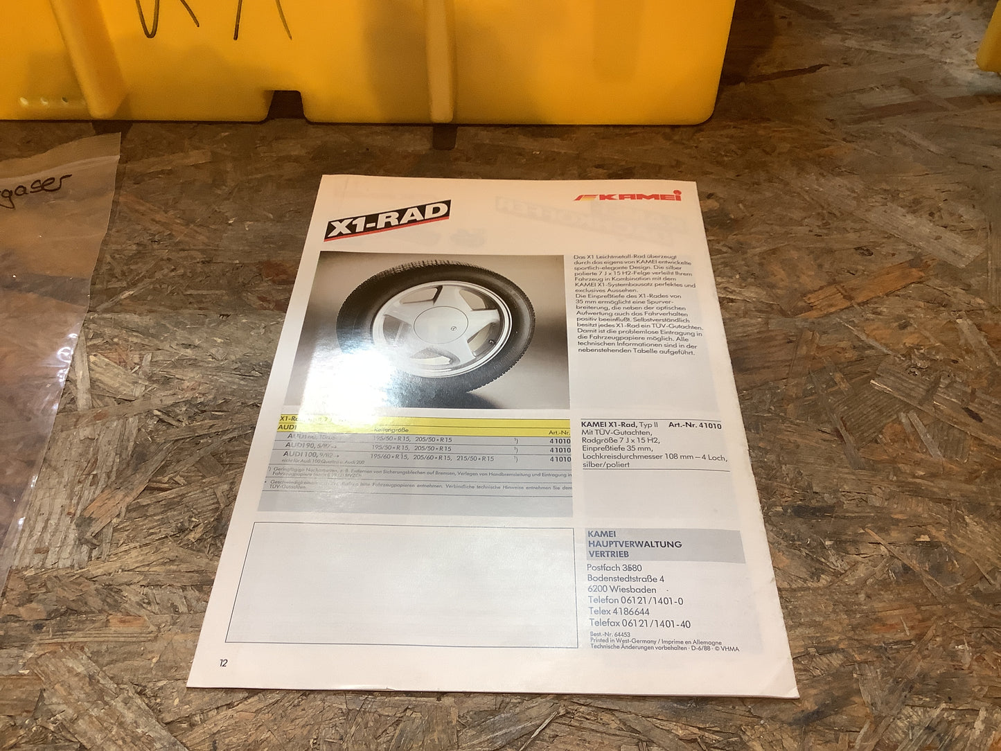 Audi Zeitschrift von Kamei aus dem Jahr 1988