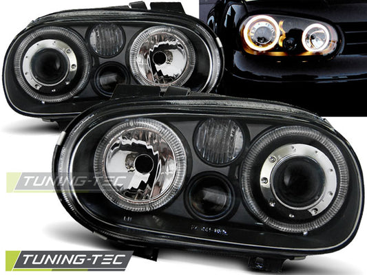 Tuning-Tec Angel Eyes Scheinwerfer für VW Golf 4 97-03 schwarz