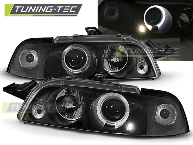 Tuning-Tec LED Angel Eyes Scheinwerfer für Fiat Punto 1 (Typ 176) 93-99 schwarz