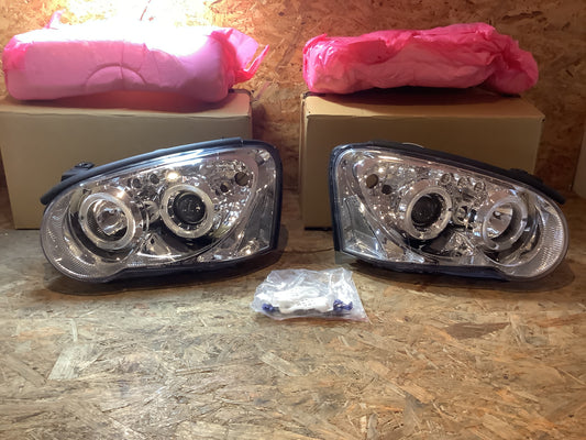 Tuning-Tec LED Angel Eyes Scheinwerfer für Subaru Impreza 2 (GD) 03-05 chrom