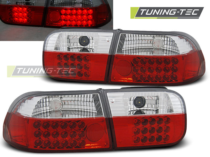 Tuning-Tec LED Rückleuchten für Honda Civic Coupe/Limousine 91-95 rot/klar