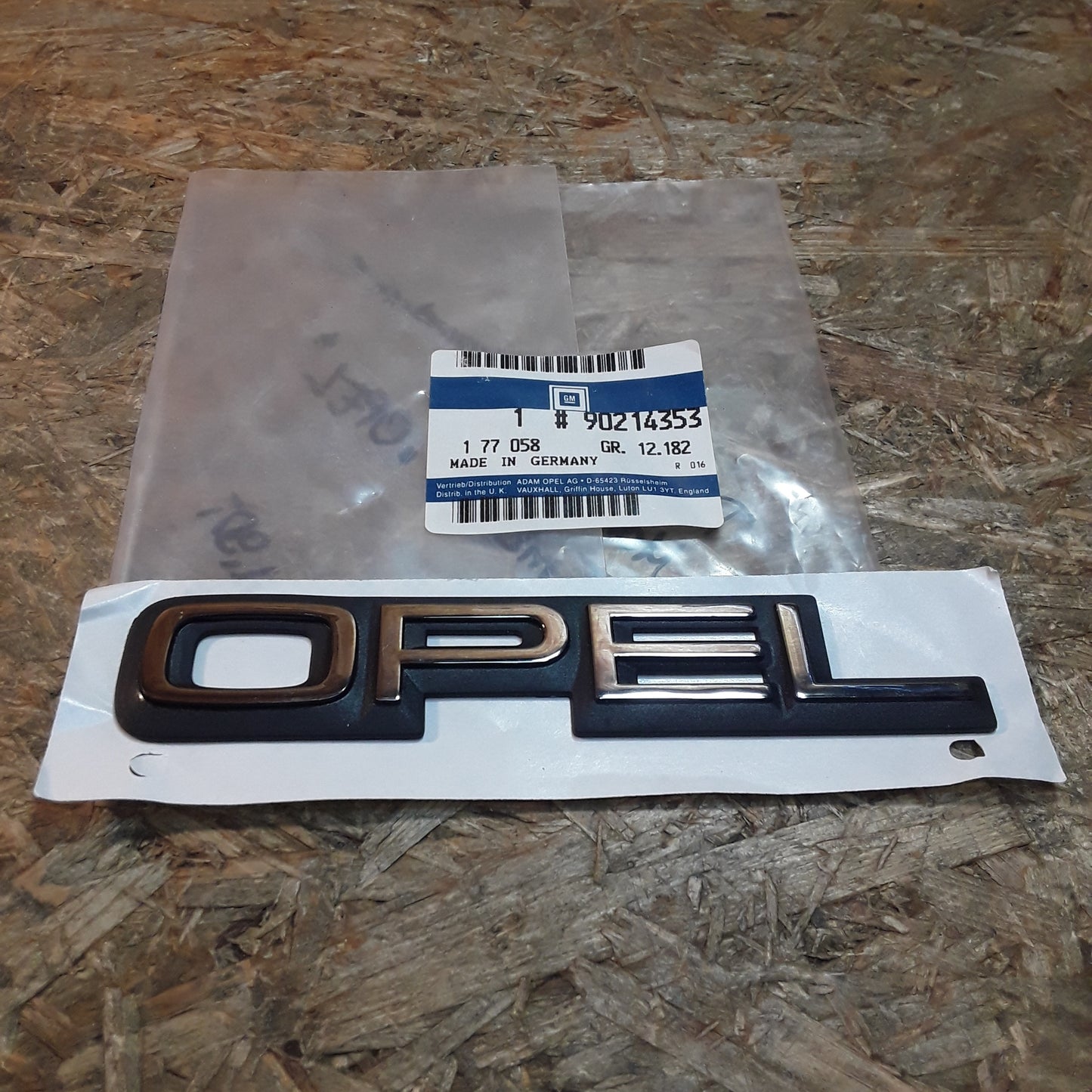 Rekord E Commodore C Monza Emblem "OPEL" original GM Opel NEU