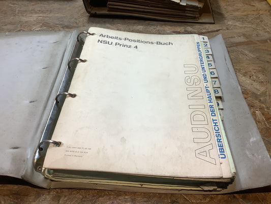 Arbeits-Positions-Buch NSU Prinz 4 Audi NSU